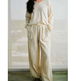 RD Style RD Style - Ginny Double Weave Stripe Pants (Stone / Off White)