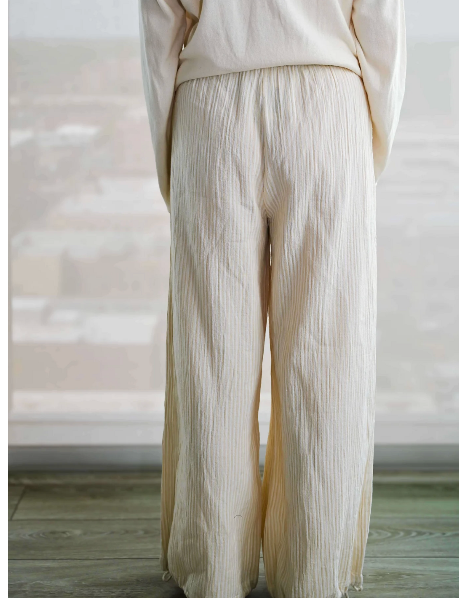 RD Style RD Style - Ginny Double Weave Stripe Pants (Stone / Off White)