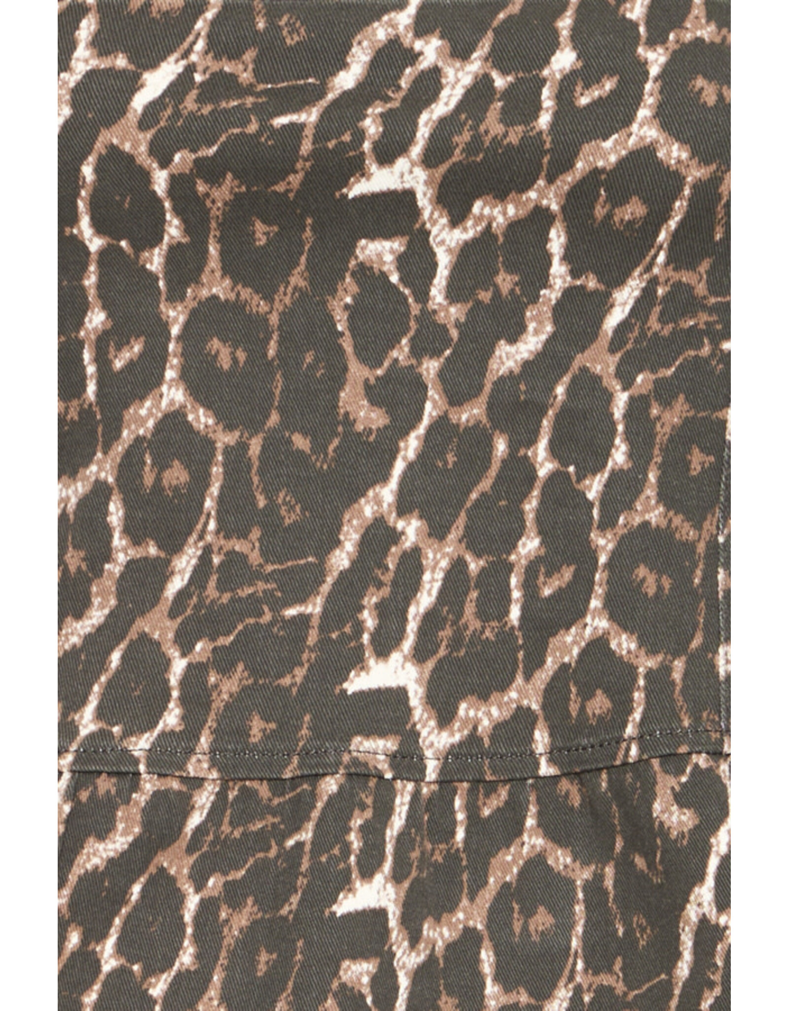 ICHI ICHI - Brokes Sleeveless Peplum Top (Leopard Print)