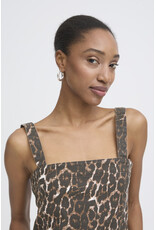 ICHI ICHI - Brokes Sleeveless Peplum Top (Leopard Print)