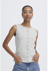ICHI ICHI - Palma Sleeveless Button Front Top (Alloy)