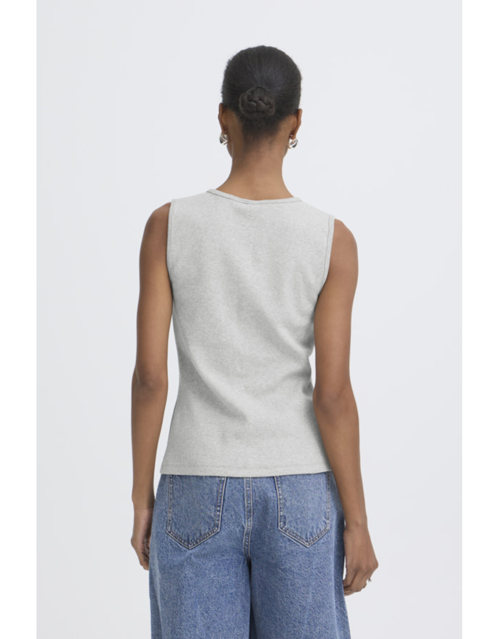 ICHI ICHI - Palma Sleeveless Button Front Top (Alloy)