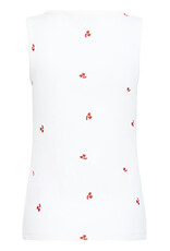ICHI ICHI - Palma Sleeveless Top (Cloud Dancer / Red)
