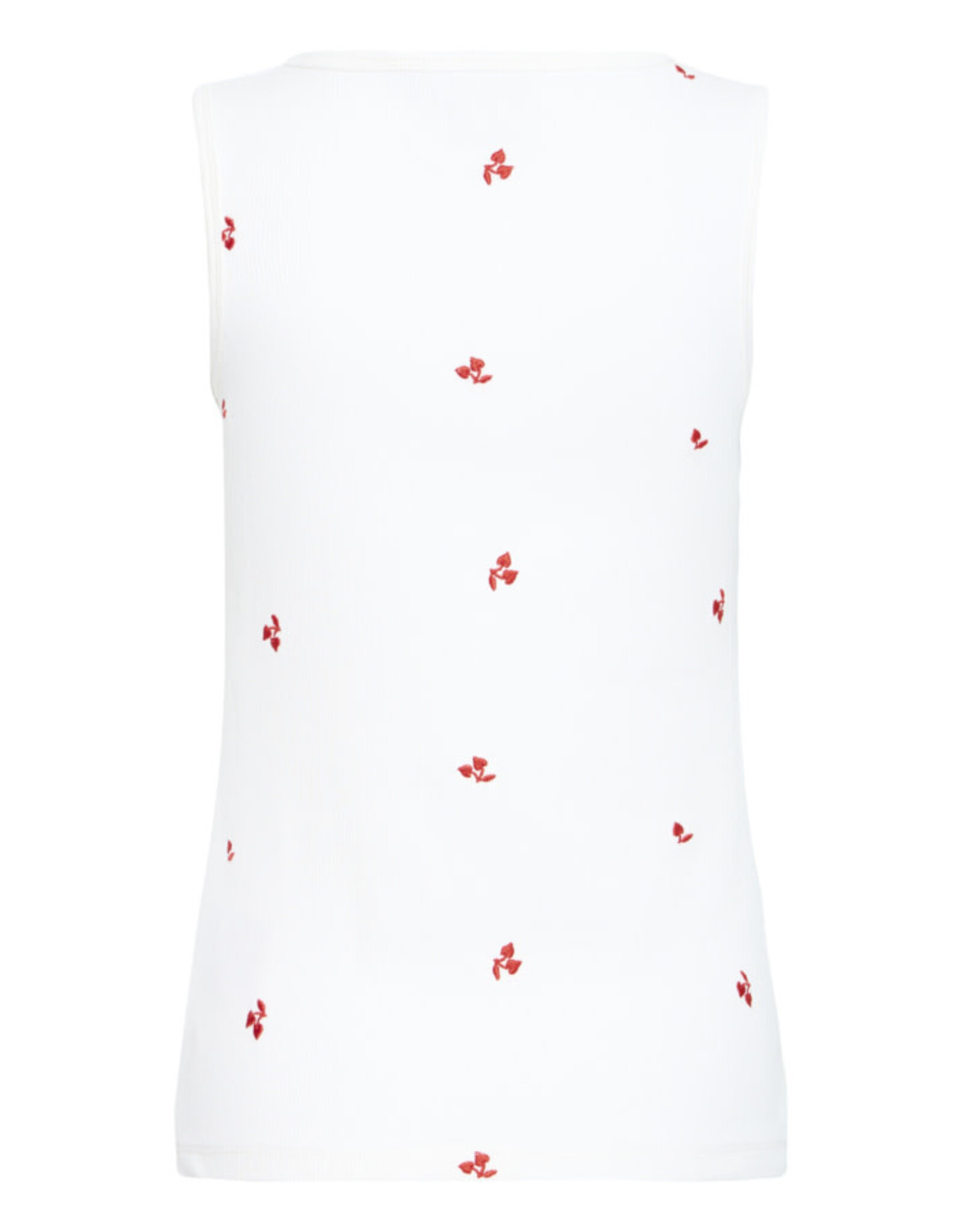 ICHI ICHI - Palma Sleeveless Top (Cloud Dancer / Red)