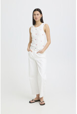 ICHI ICHI - Palma Sleeveless Top (Cloud Dancer / Red)
