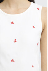 ICHI ICHI - Palma Sleeveless Top (Cloud Dancer / Red)