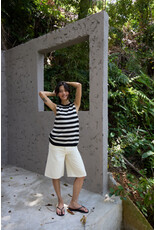 ICHI ICHI - Tuesday Sleeveless Top (Black / White Stripe)