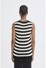 ICHI ICHI - Tuesday Sleeveless Top (Black / White Stripe)