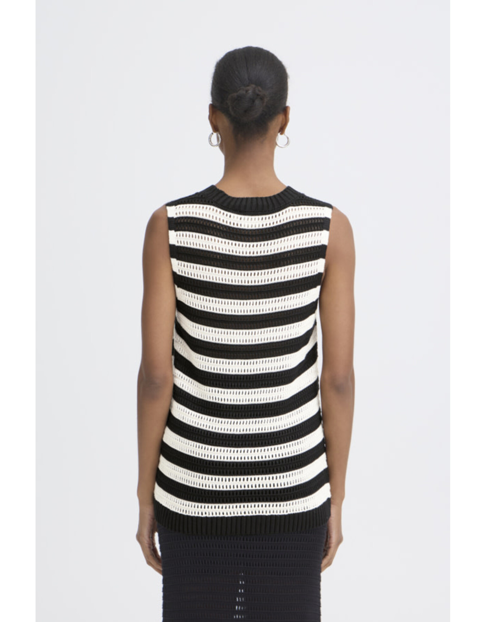 ICHI ICHI - Tuesday Sleeveless Top (Black / White Stripe)