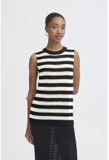 ICHI ICHI - Tuesday Sleeveless Top (Black / White Stripe)