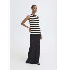 ICHI ICHI - Tuesday Sleeveless Top (Black / White Stripe)