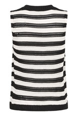 ICHI ICHI - Tuesday Sleeveless Top (Black / White Stripe)