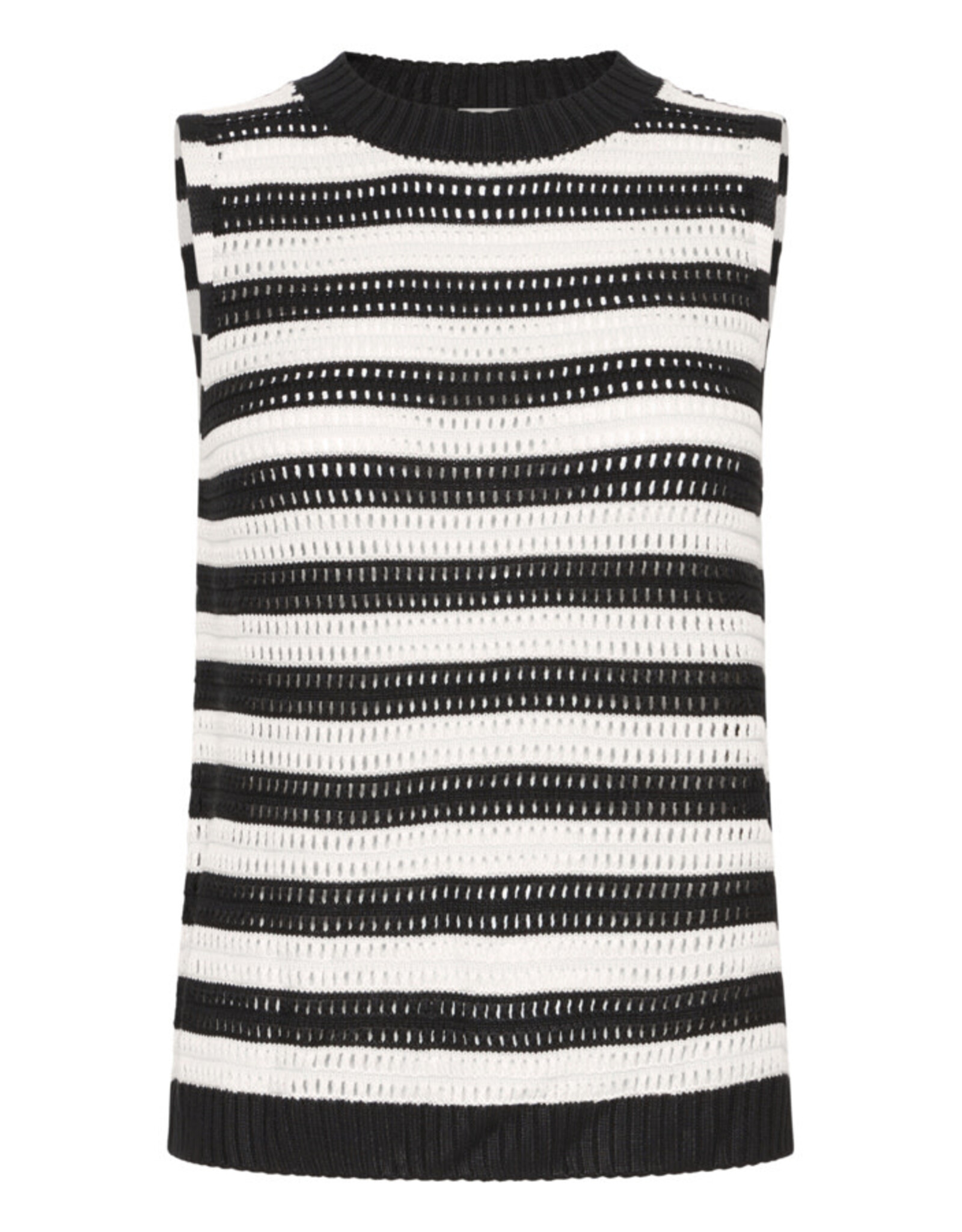 ICHI ICHI - Tuesday Sleeveless Top (Black / White Stripe)