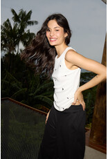ICHI ICHI - Palma Sleeveless Top (Cloud Dancer / Black)