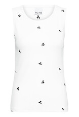 ICHI ICHI - Palma Sleeveless Top (Cloud Dancer / Black)