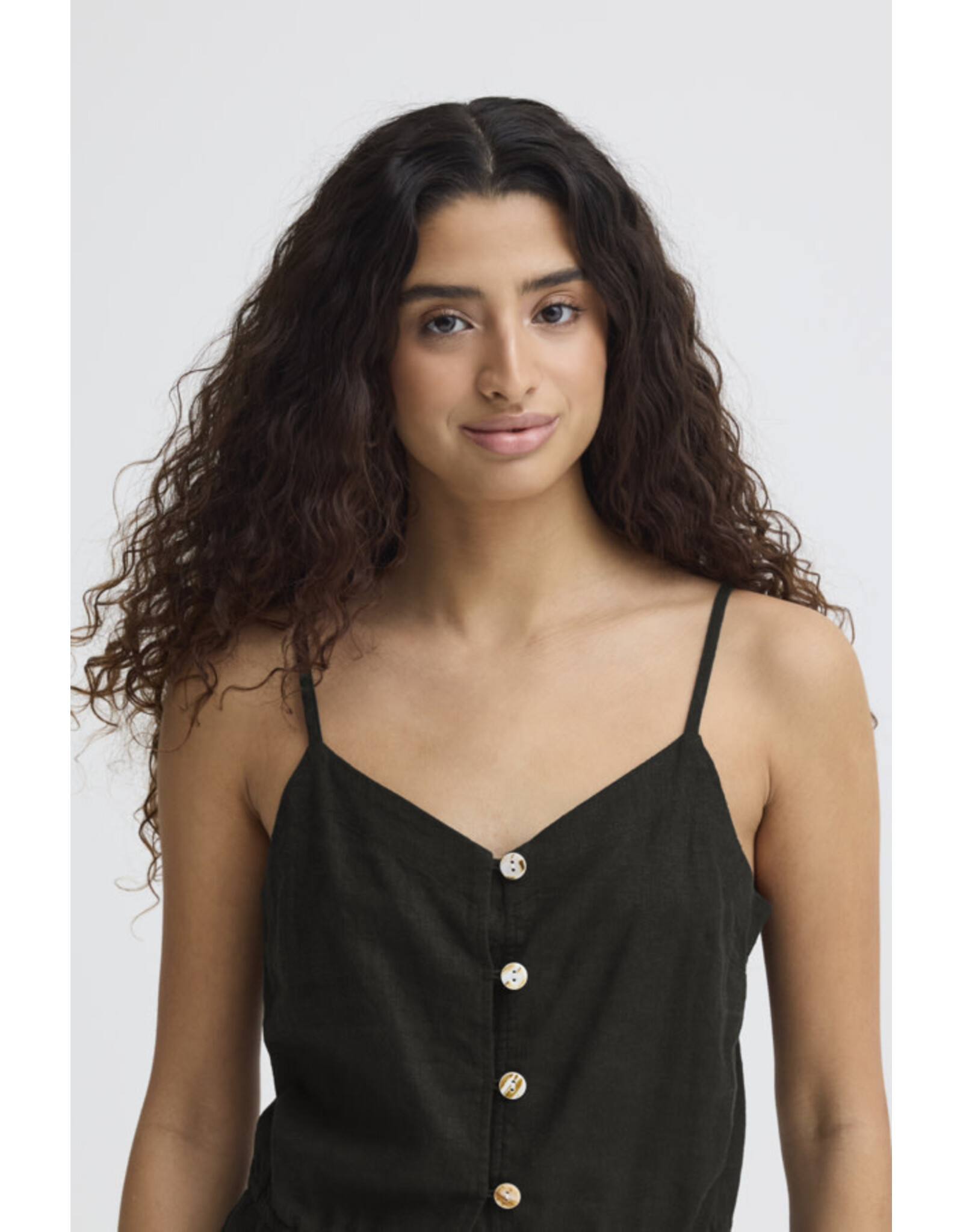 ICHI ICHI - Linno Button Up Tank (Black)