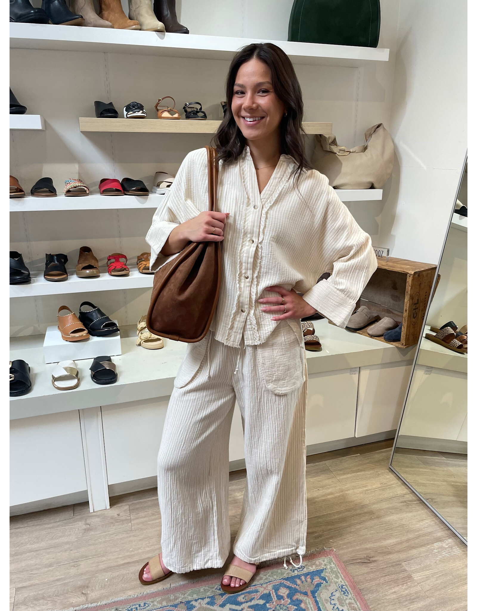 RD Style RD Style - Georgia Double Weave Button Up (Off White)