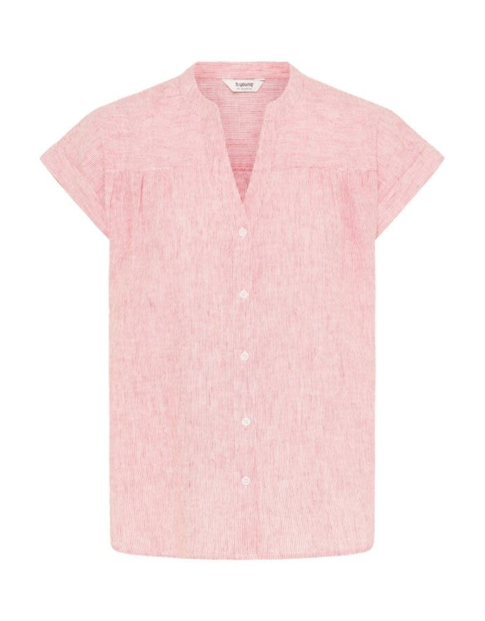 b.young b.young - Izola Short Sleeve Button Up (Molten Lava)