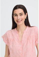 b.young b.young - Izola Short Sleeve Button Up (Molten Lava)