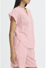 b.young b.young - Izola Short Sleeve Button Up (Molten Lava)
