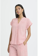 b.young b.young - Izola Short Sleeve Button Up (Molten Lava)