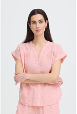 b.young b.young - Izola Short Sleeve Button Up (Molten Lava)