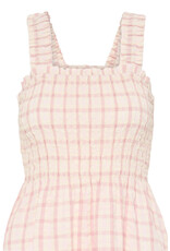 b.young b.young - Genya Square Neck Midi Dress (Pink Check)