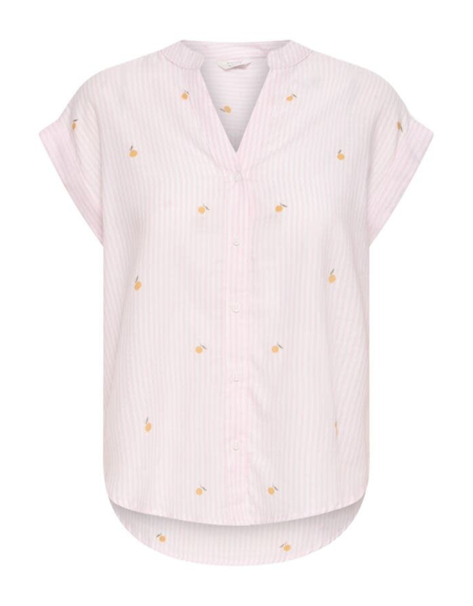 b.young b.young - Silas Short Sleeve Button Up (Pink Stripe)