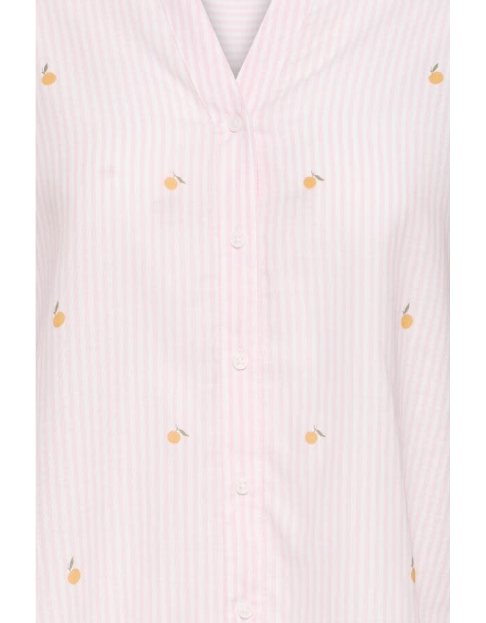 b.young b.young - Silas Short Sleeve Button Up (Pink Stripe)