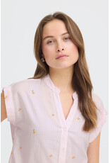 b.young b.young - Silas Short Sleeve Button Up (Pink Stripe)