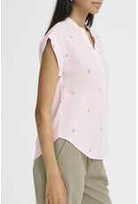 b.young b.young - Silas Short Sleeve Button Up (Pink Stripe)