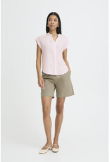b.young b.young - Silas Short Sleeve Button Up (Pink Stripe)