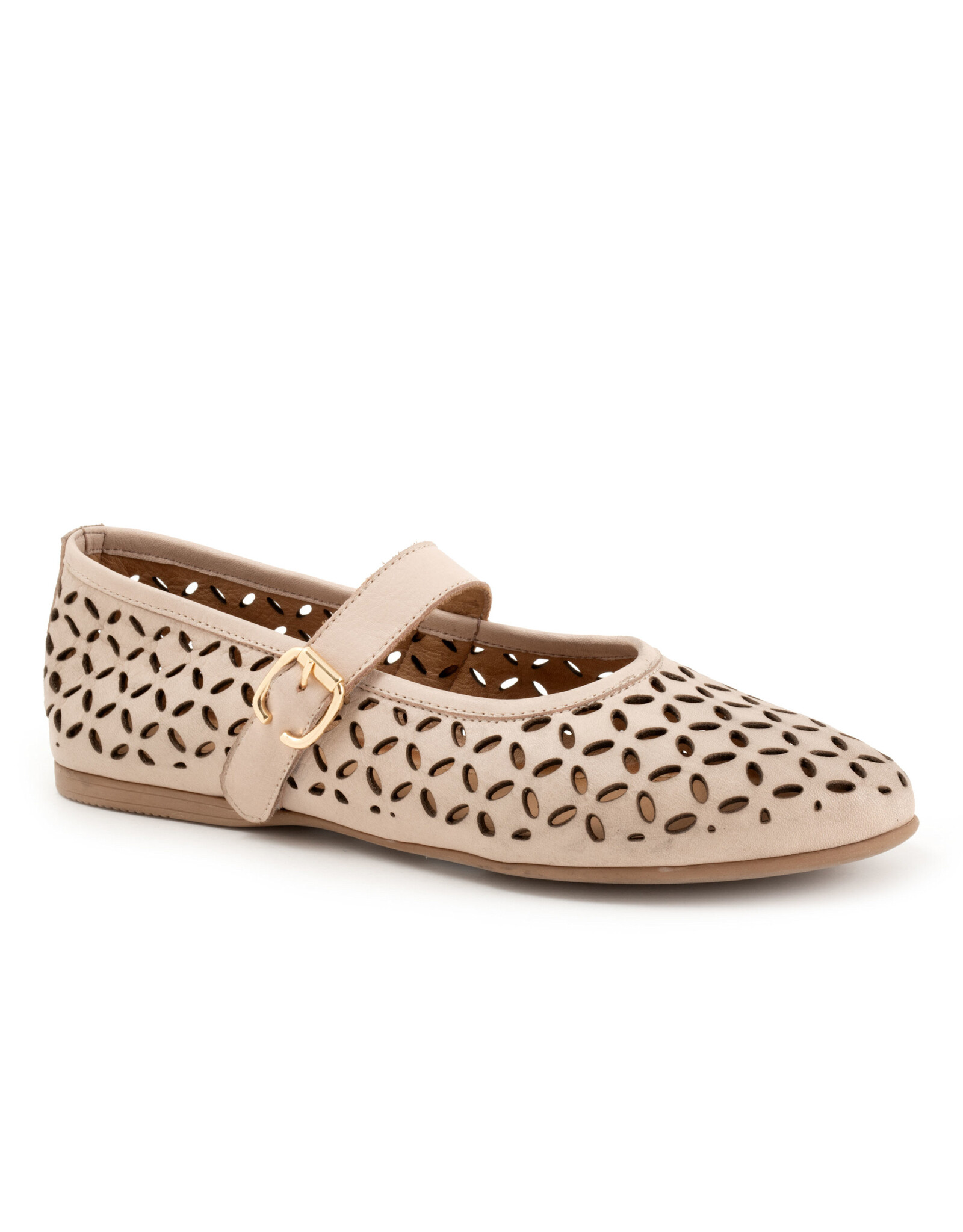 Bueno Bueno - Kehlani Perforated Mary Jane Flat (Blush)