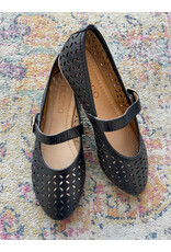 Bueno Bueno - Kehlani Perforated Mary Jane Flat (Black)