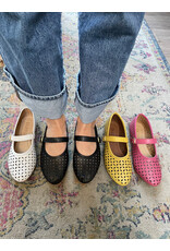 Bueno Bueno - Kehlani Perforated Mary Jane Flat (Black)