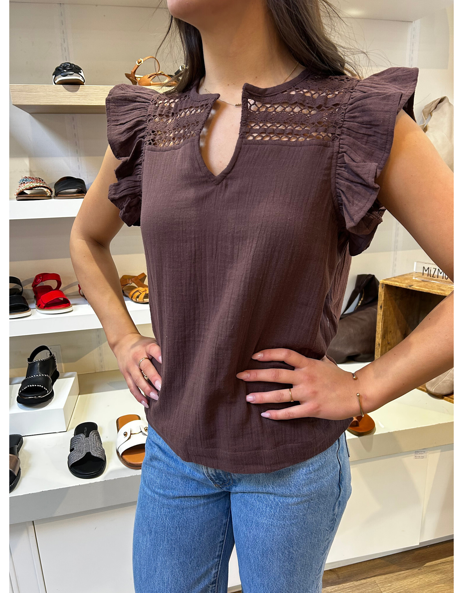 b.young b.young - Iberlin Blouse (French Roast)