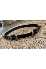 Medike Landes Medike Landes - Jessie double buckle black leather belt