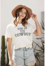 Oat Collective Oat Collective - Dibs On the Cowboy Graphic T-Shirt (Vintage White)
