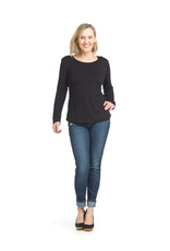 Papillon Papillon - Bamboo Stretch Long Sleeve top (Black)