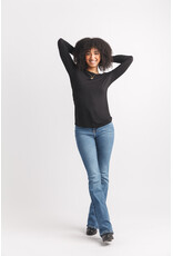 Papillon Papillon - Bamboo Stretch Long Sleeve top (Black)