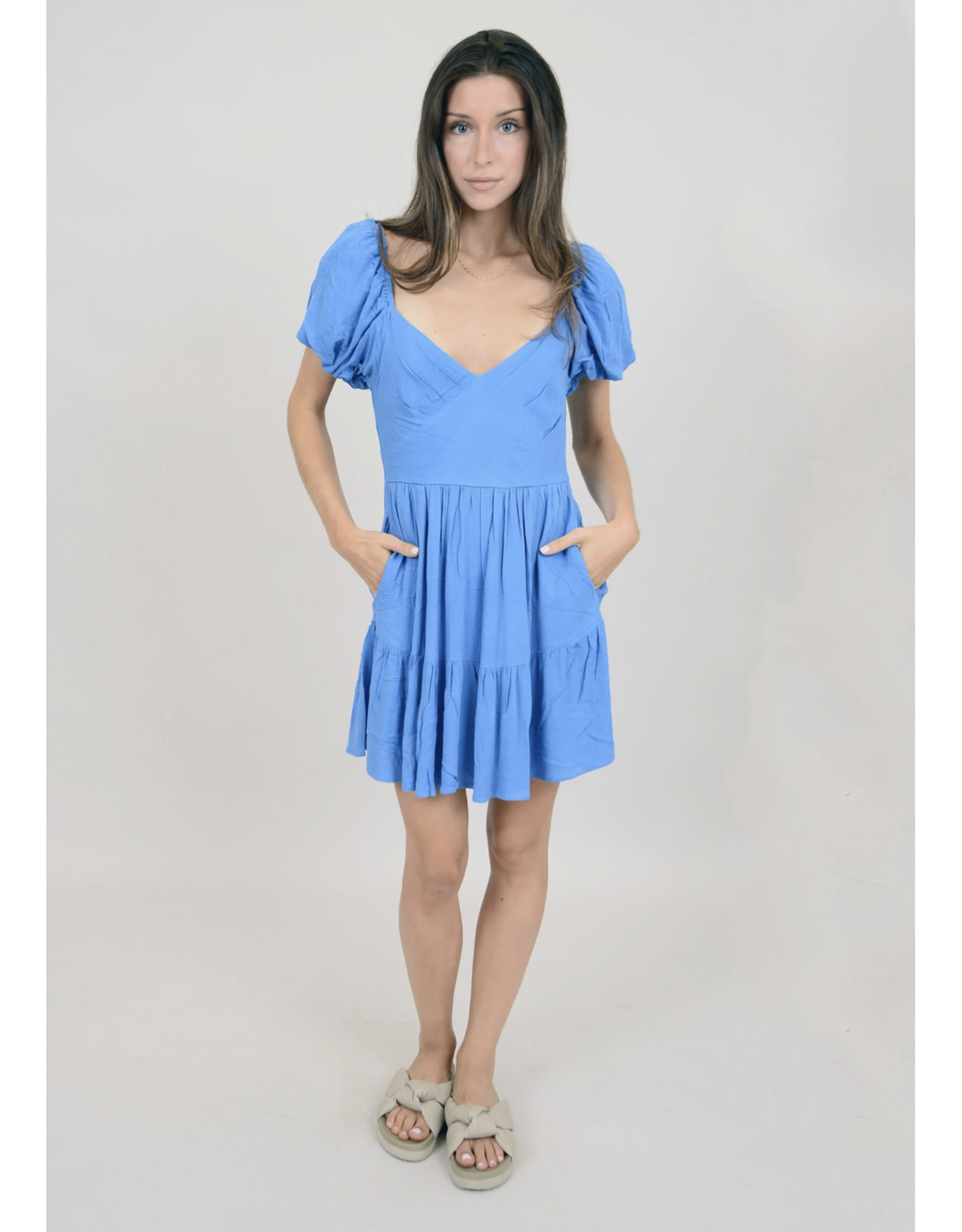 RD Style RD Style - Floret puff sleeve tiered dress (Riviera)