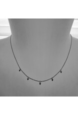 Pika & Bear Pika & Bear - "Avalon" Tiny Zircon Drops Charm Necklace in Gold