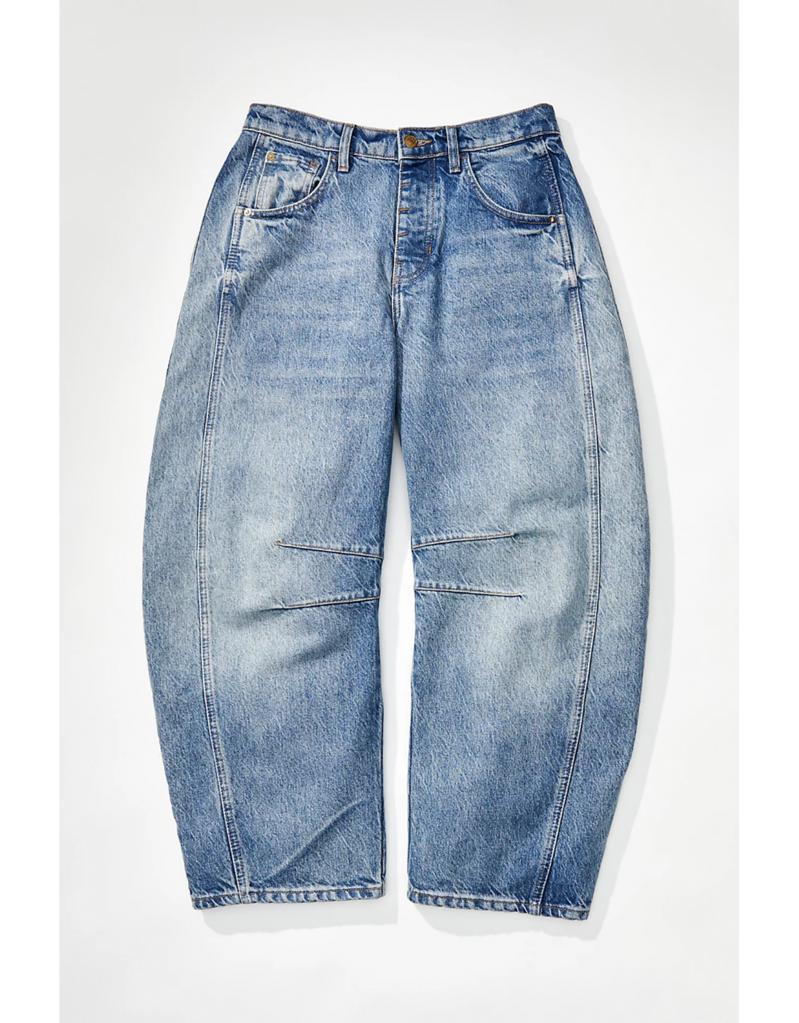 Free people Free People - Good Luck Midrise Barrel Jean (Ultra Light)