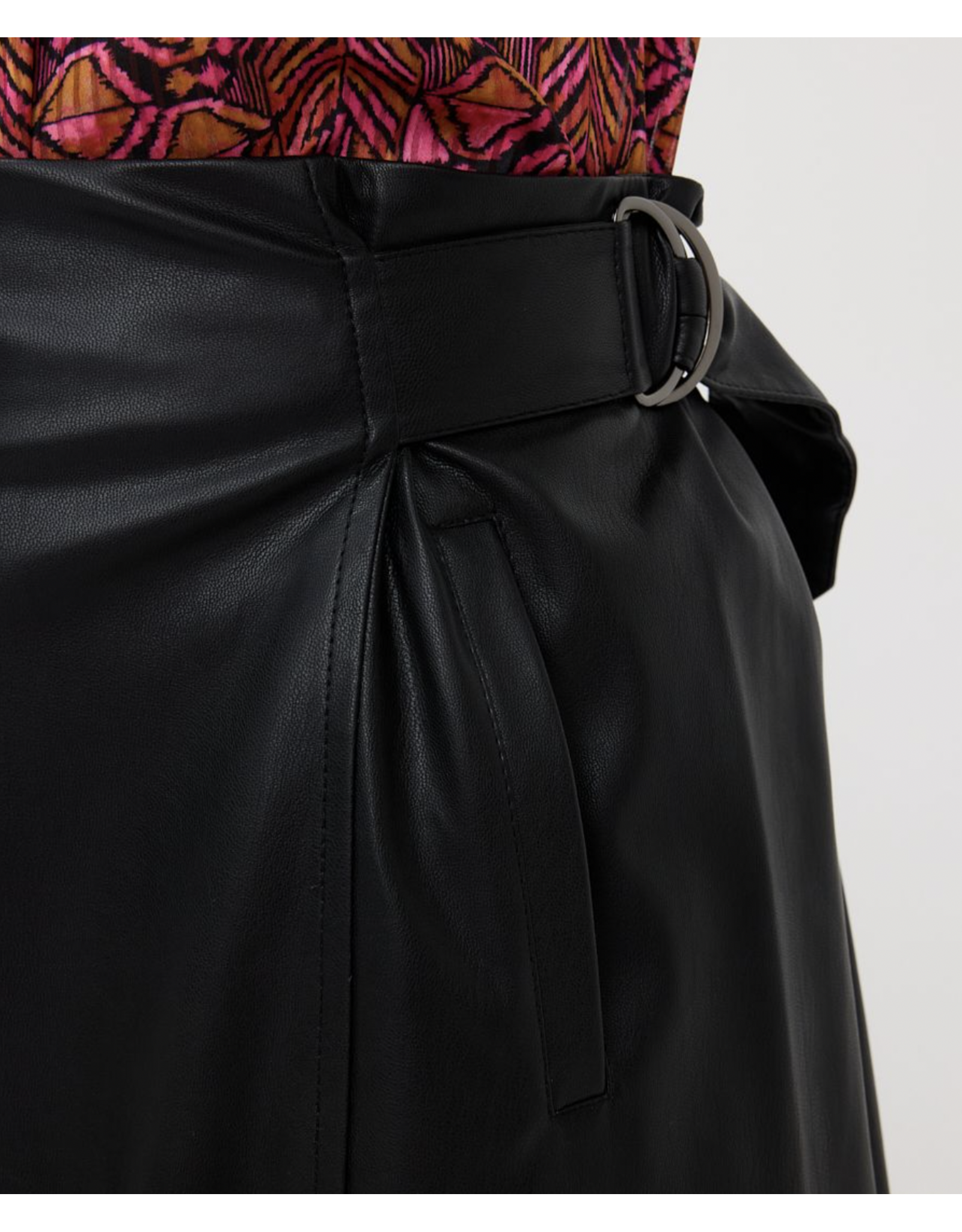 EsQualo EsQualo - Vegan Leather Short Skirt (Black)