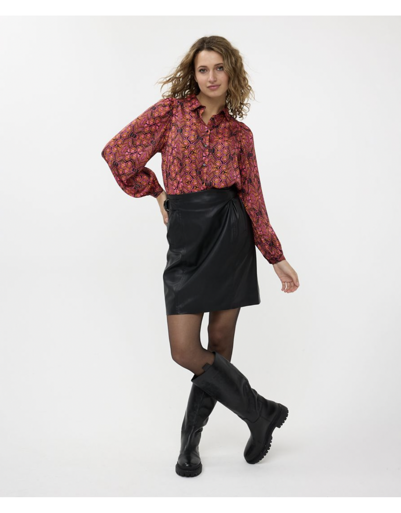EsQualo EsQualo - Vegan Leather Short Skirt (Black)