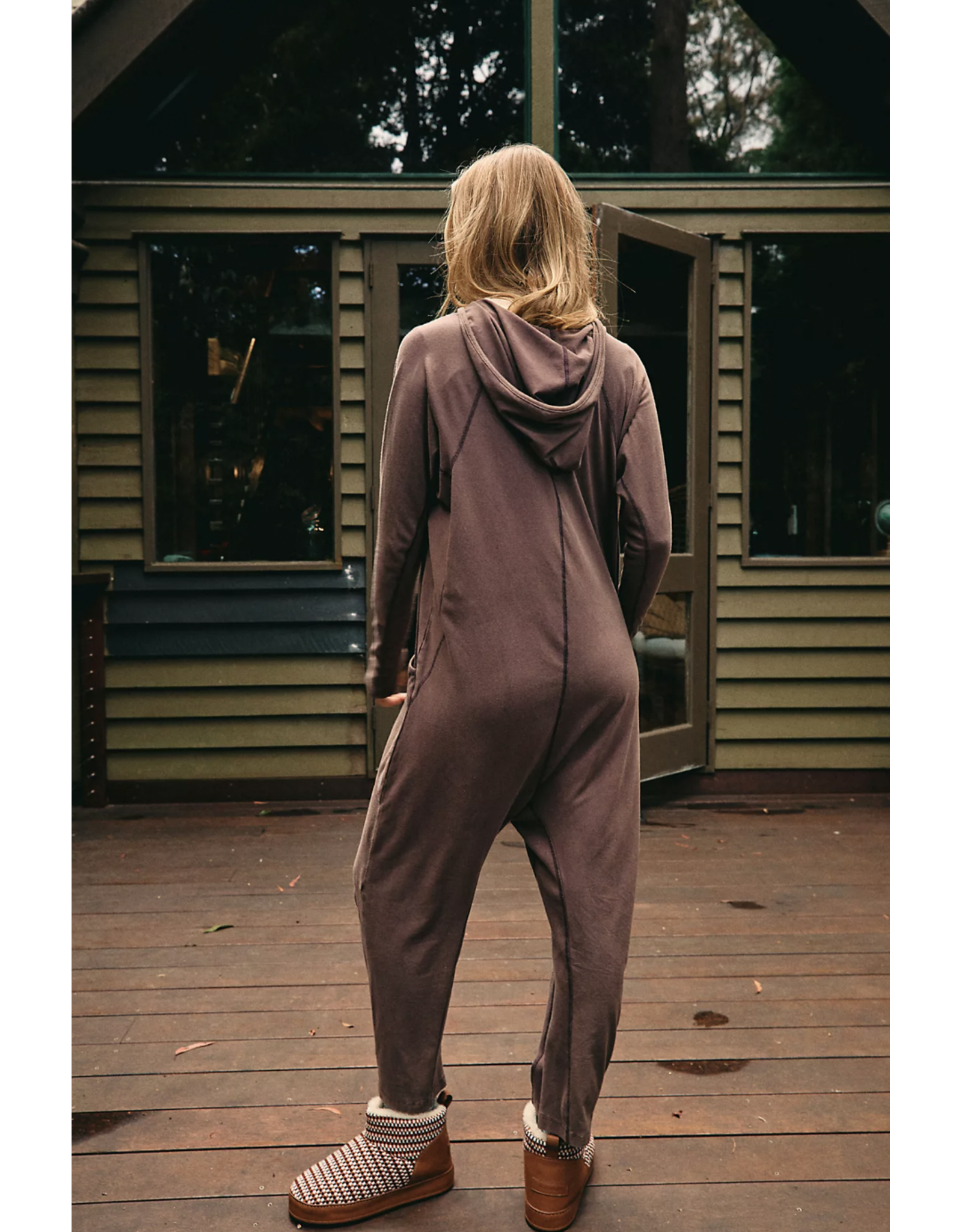 Free people Free People - Hot Shot Long Sleeve Onesie (Dark Espresso)