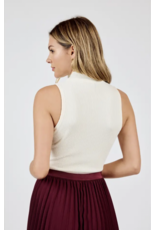 Sadie & Sage Sadie & Sage - Rest Easy Mock Neck Knit Tank (Ivory)