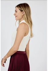 Sadie & Sage Sadie & Sage - Rest Easy Mock Neck Knit Tank (Ivory)