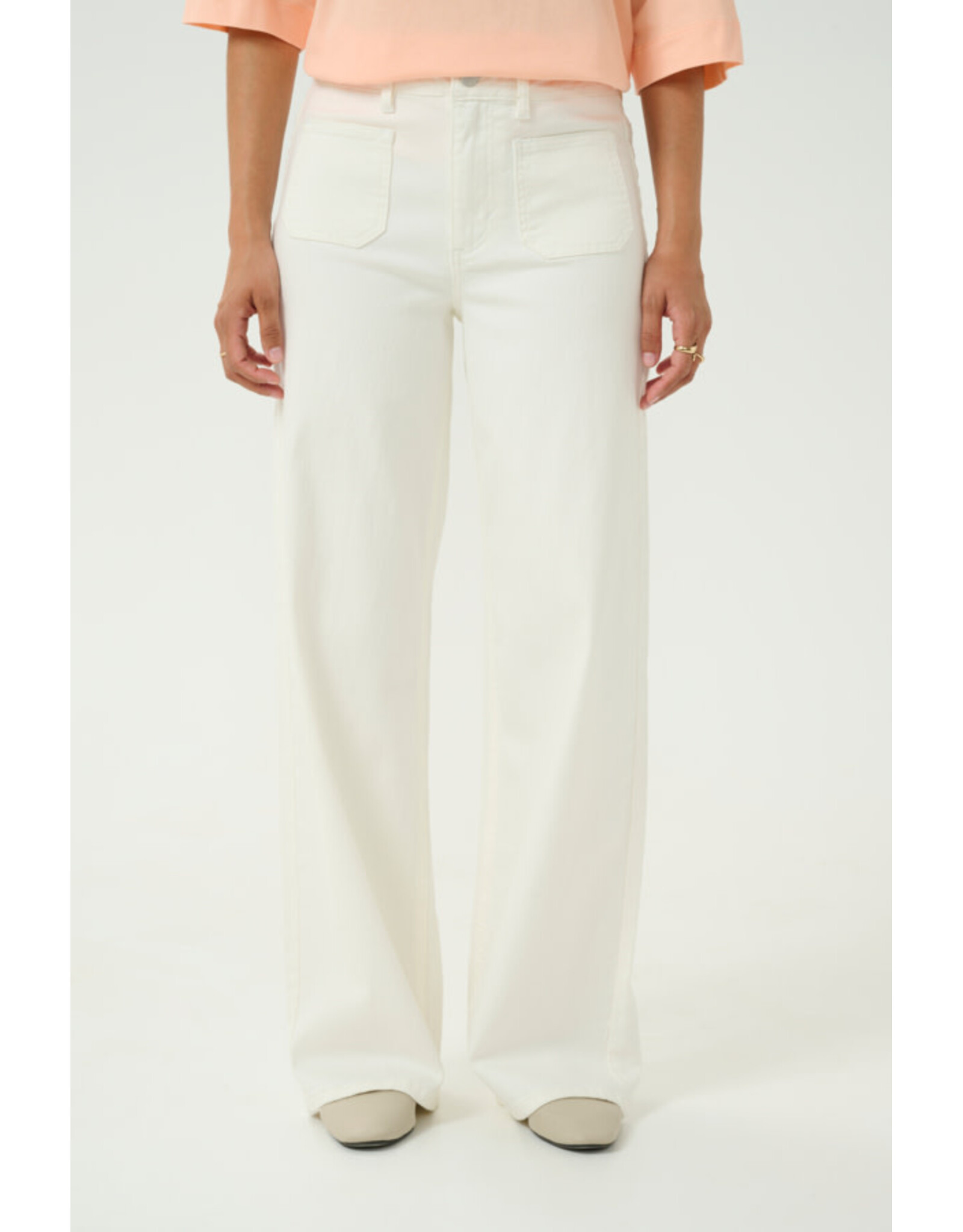 Kaffe Kaffe - Karla Twill Jean (Chalk)