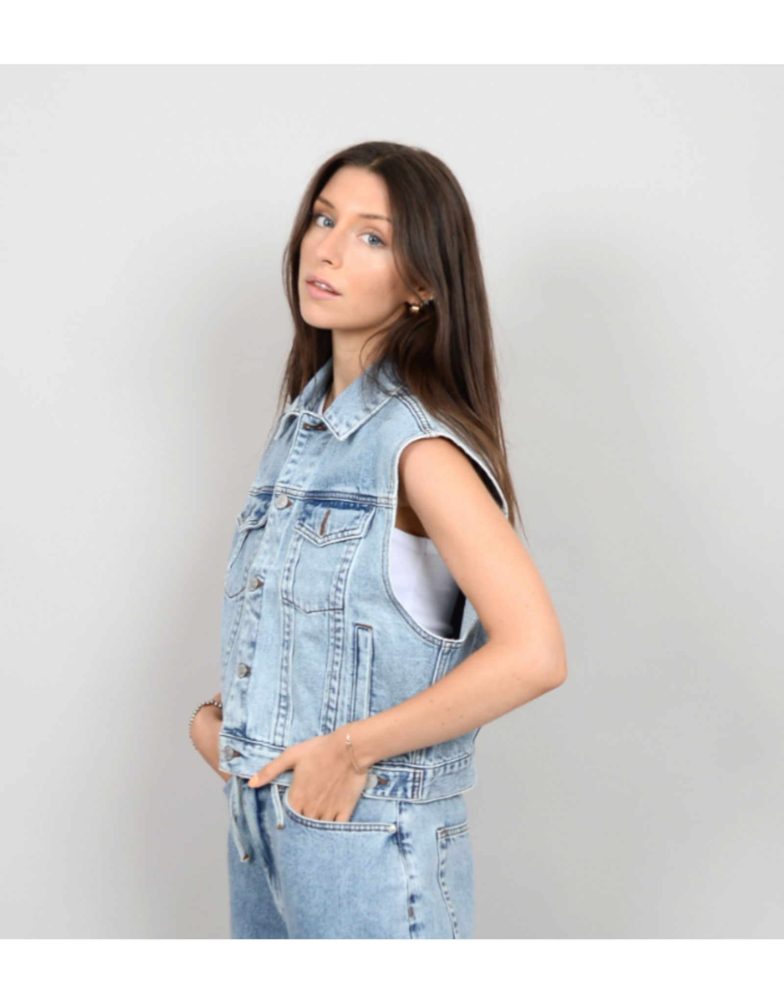 RD Style RD Style - Boranis Denim Motor Vest (Light Denim)